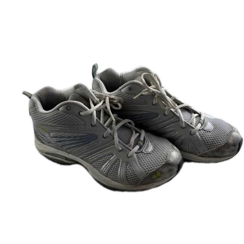 Ryka Enhance Training Sneakers Women's‎ K1822WSHL Silver White Blue Lime Cross